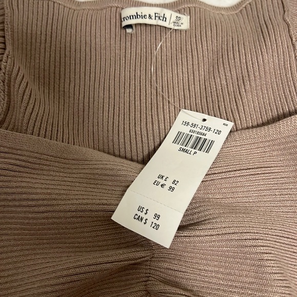 Abercombie cinched front cutout midi sweater dress - tan - Picture 5 of 7